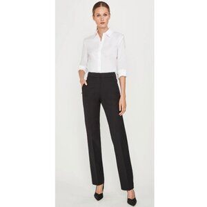 NWT $228 ELIE TAHARI LEENA WOOL BLEND PANTS BLACK SIZE 2